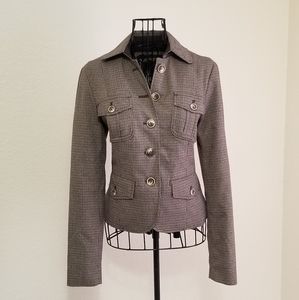 The Limited Brown & Tan Houndstooth Check Blazer XS